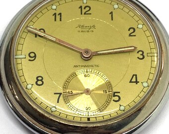 Vintage Kienzle Pocket Watch: Silver Plated German Mechanical