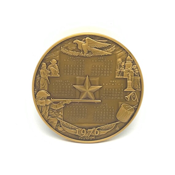 アメリカ記念 BICENTENNIAL AMARILLO 1976 Bicentennial Bronze Medal: American Independence Calendar by