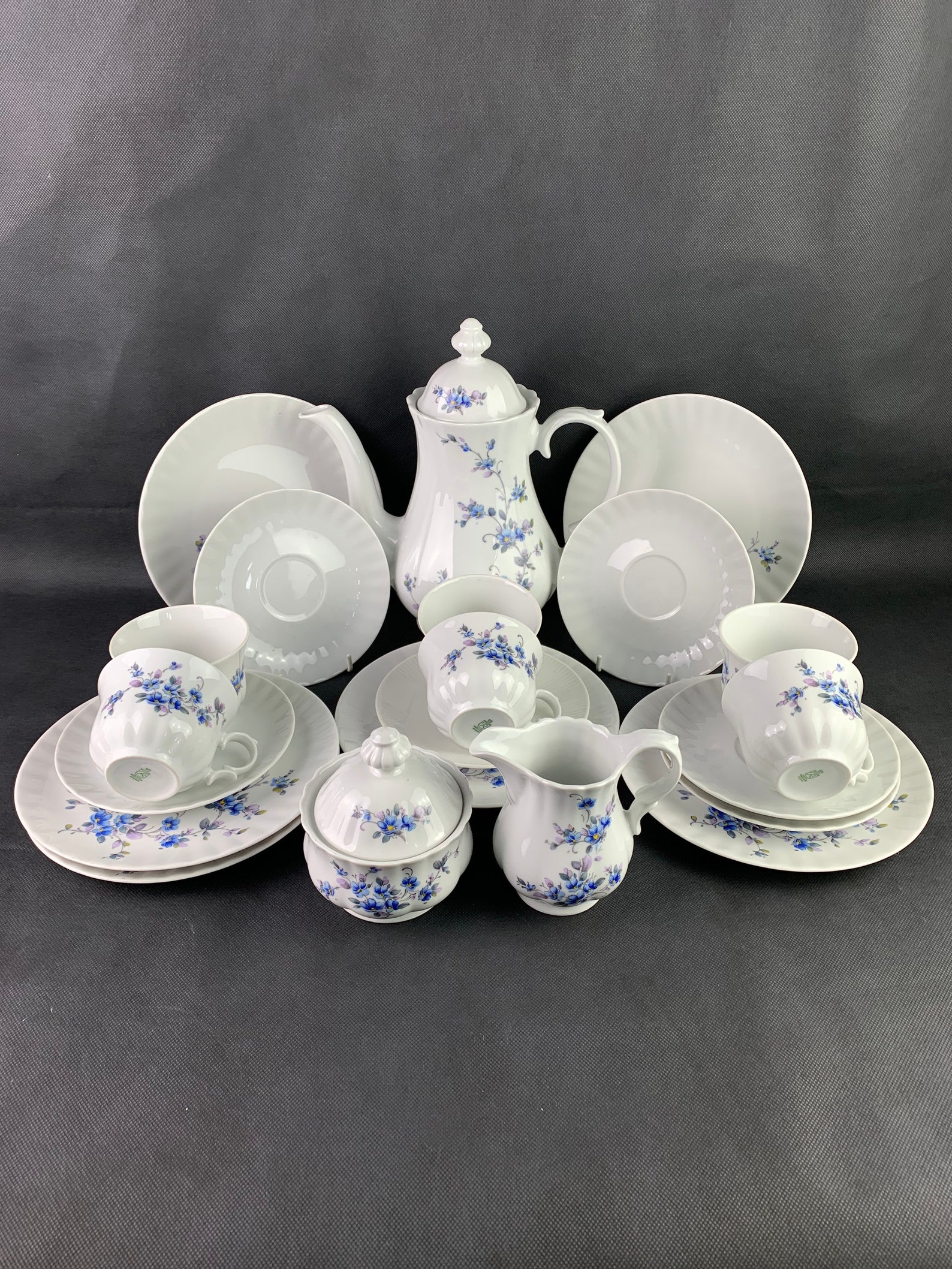 Bavarian tea set Wunsiedel Retsch tea set forget me not 21 | Etsy 