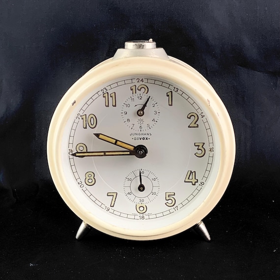 JUNGHANS TRI-VOX ドイツ製 目覚まし時計　ヴィンテージ Vintage Junghans Bivox Alarm Clock: German Mechanical Desk Clock