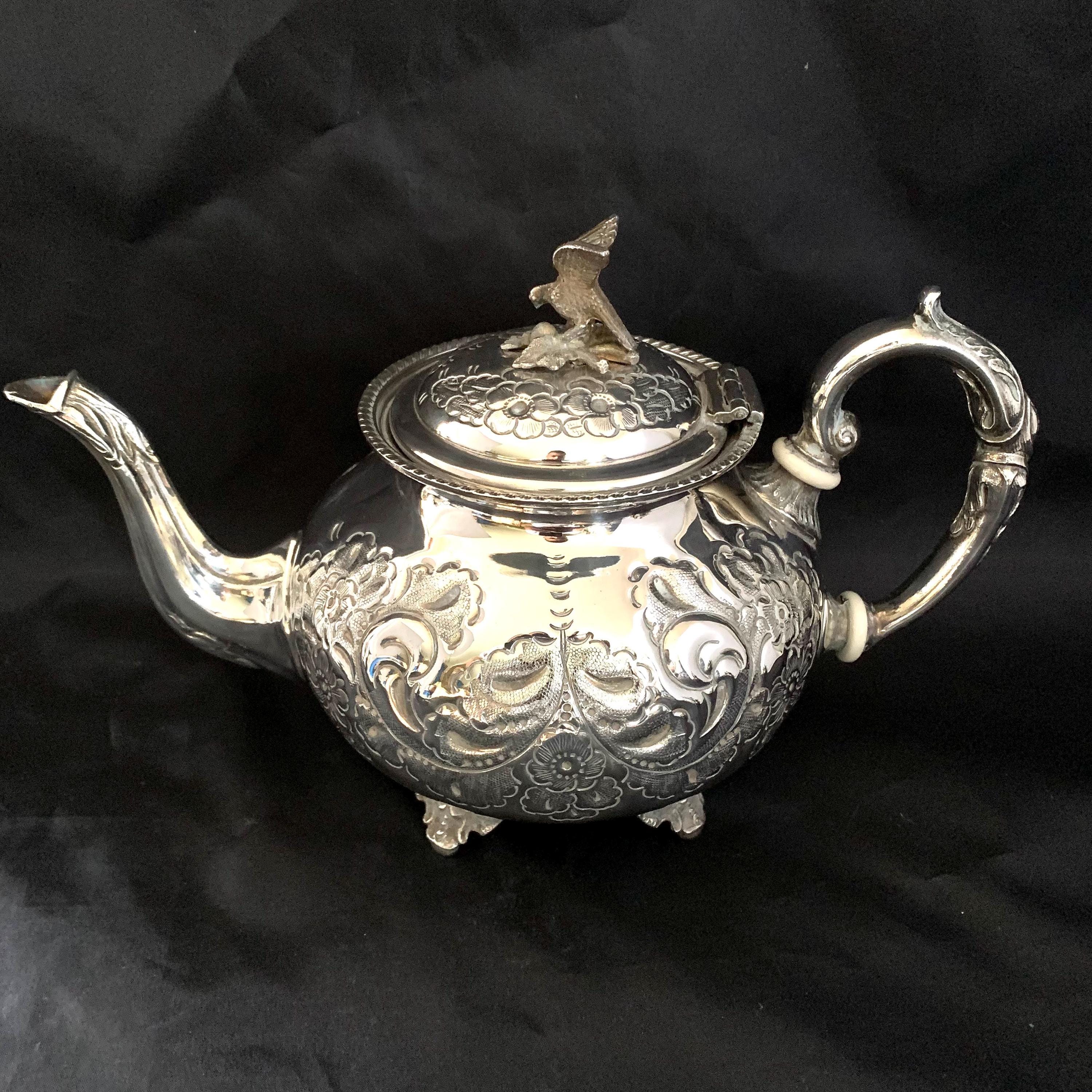 Victorian Silver Plated Tea Set: John Turton Sheffield, Hand