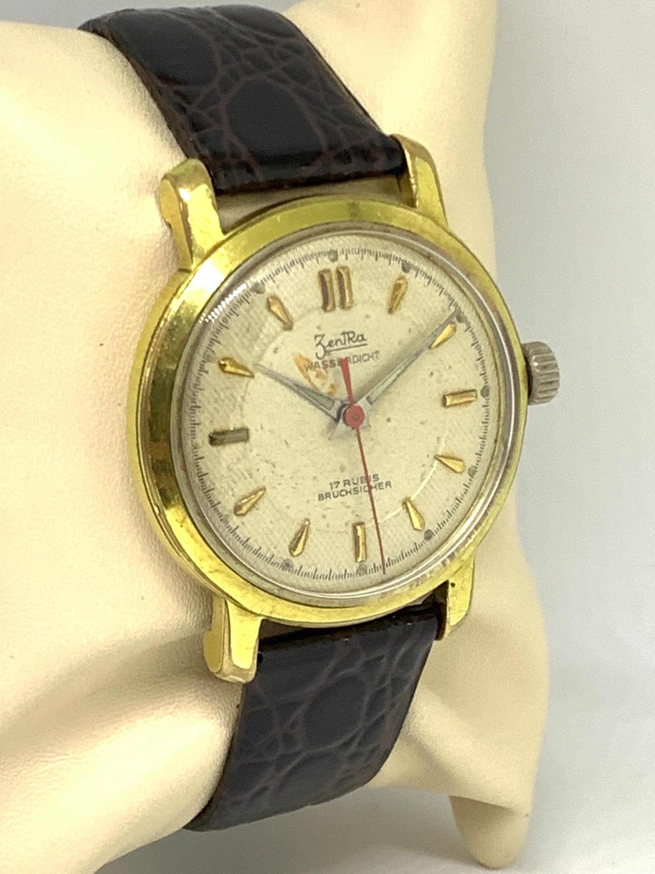 Zentra Herrenuhr Zentra Uhr Aufziehen KLEINE GOLDENE UHR Von