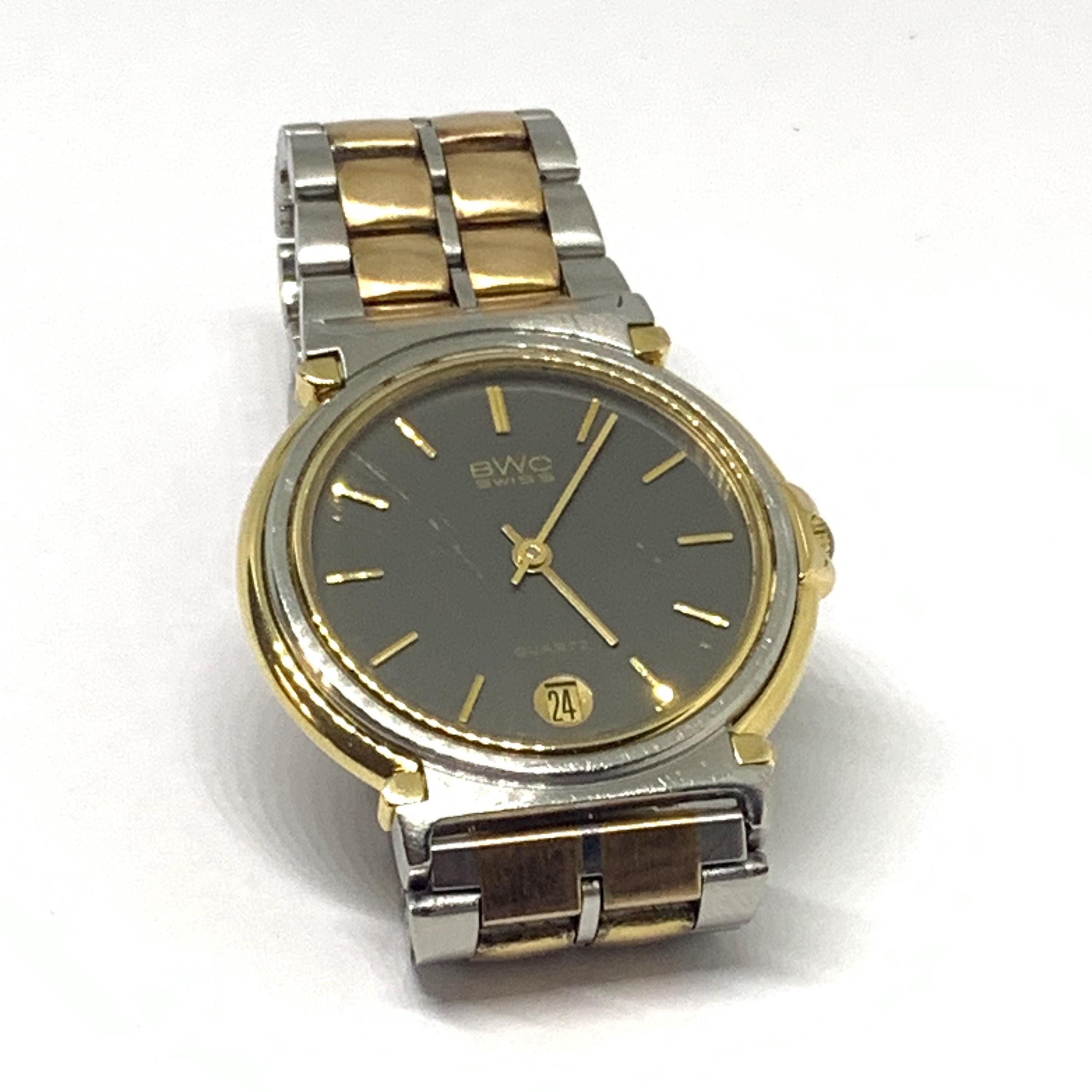 VTG BWC Silver Tone CZ Bezel Rectangular Face Link Bracelet Watch Women BWC Wristwatches for sale - eBay main image 2
