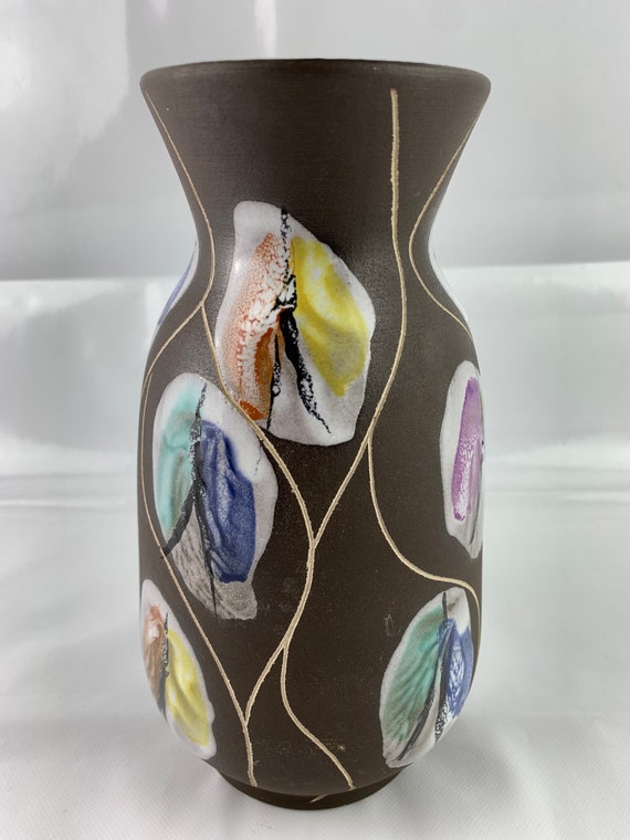 工芸品 Vintage Bay Keramik West German Vase Vintage BAY KERAMIK Fat Lava Vase by Bodo Mans West German