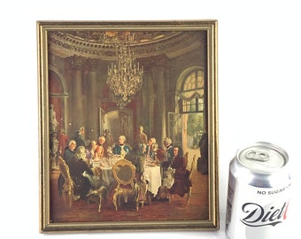 ヴィンテージ版画「フリードリヒ2世」アドルフ・フォン・メンツェル作