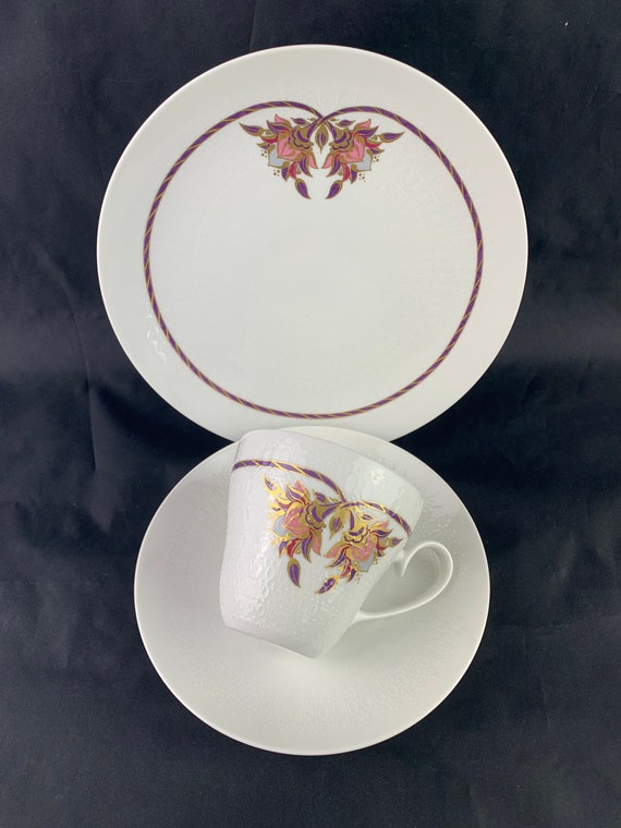 【美品】Rosenthal Romanze カップ・ソーサー・プレート 2セット Rosenthal Romance Orchid Trio: Bjorn Wiinblad Tea Cup Set - Etsy