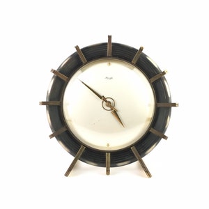 Rare Kienzle clock, Mid century clock, vintage desk clock, German desk clock, 40&#39;s clock, Home & Living, Home Décor, Clocks