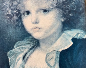 Impression vintage « Garçon en gilet rouge » par Jean Baptiste