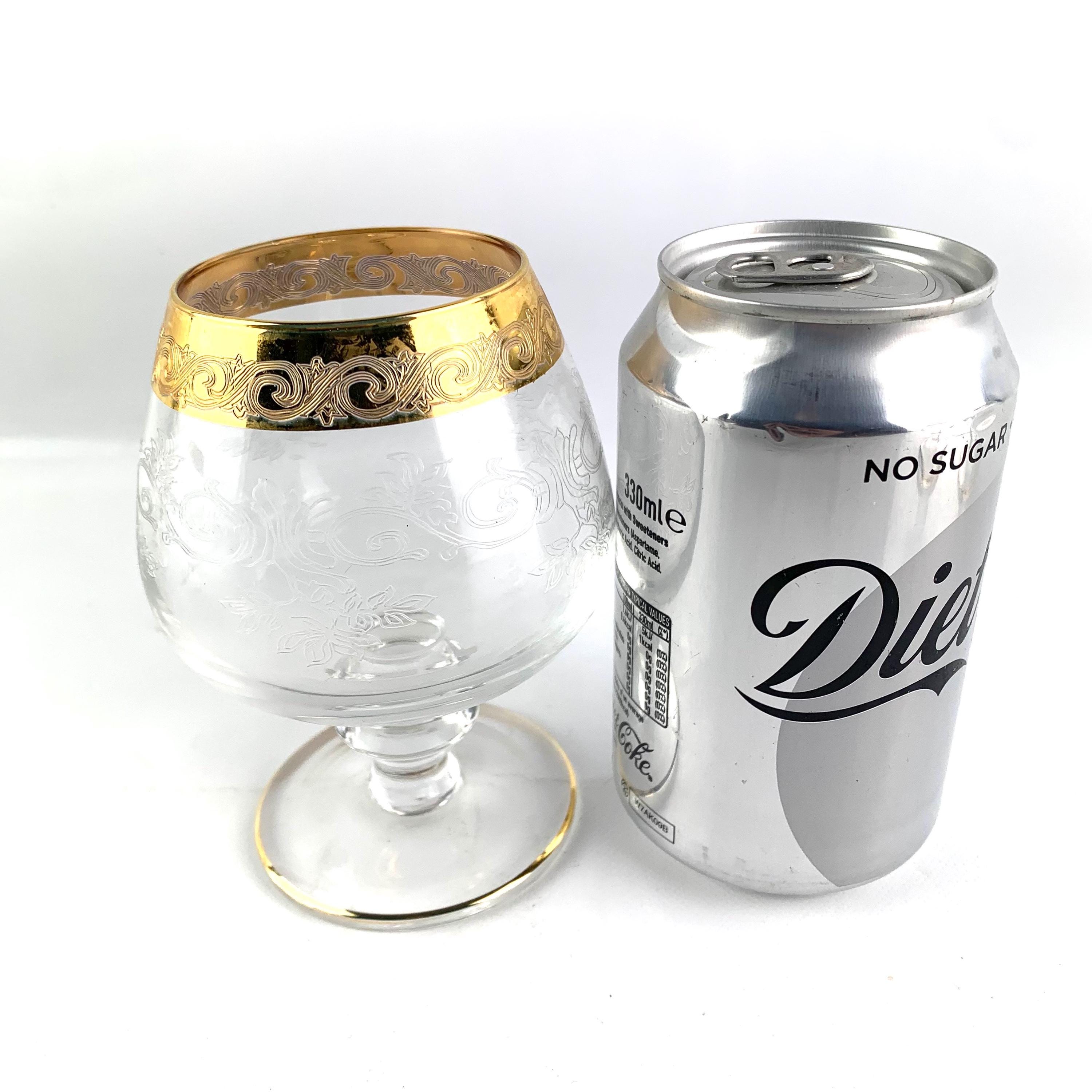 Mid Century Murano Medici Cognac Glasses: Luxury Glasses With Gold