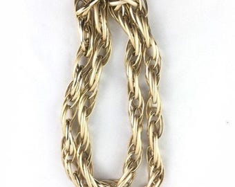 Vintage Gold Tone Chain Necklace: Chunky Unisex Jewelry, 32 Inch