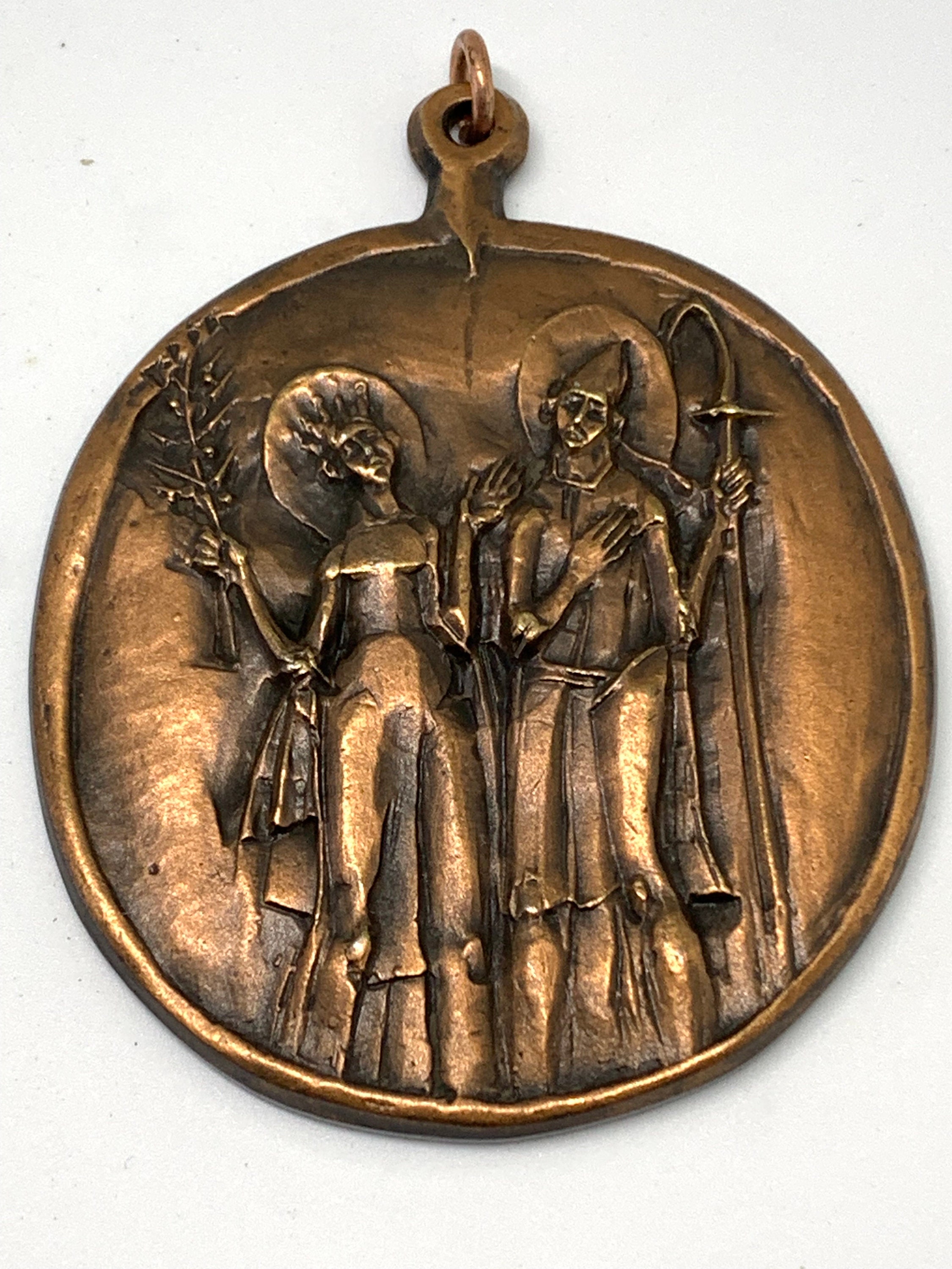 Vintage Bronze Saint Ulrich Medal - Max Faller Religious Art - Etsy