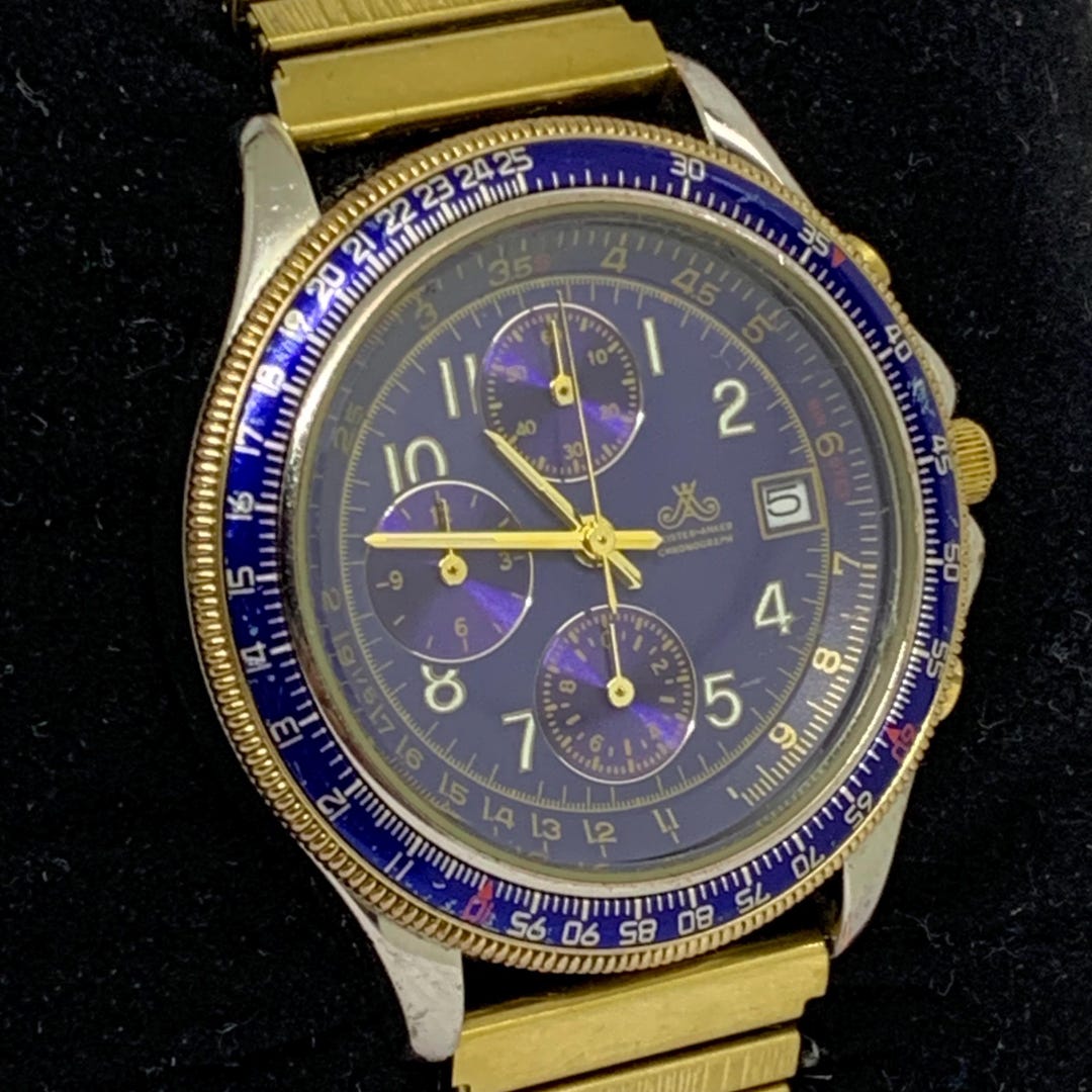 Rare Vintage Meister Anker Chronograph Watch - 1990s German Wristwatch ...