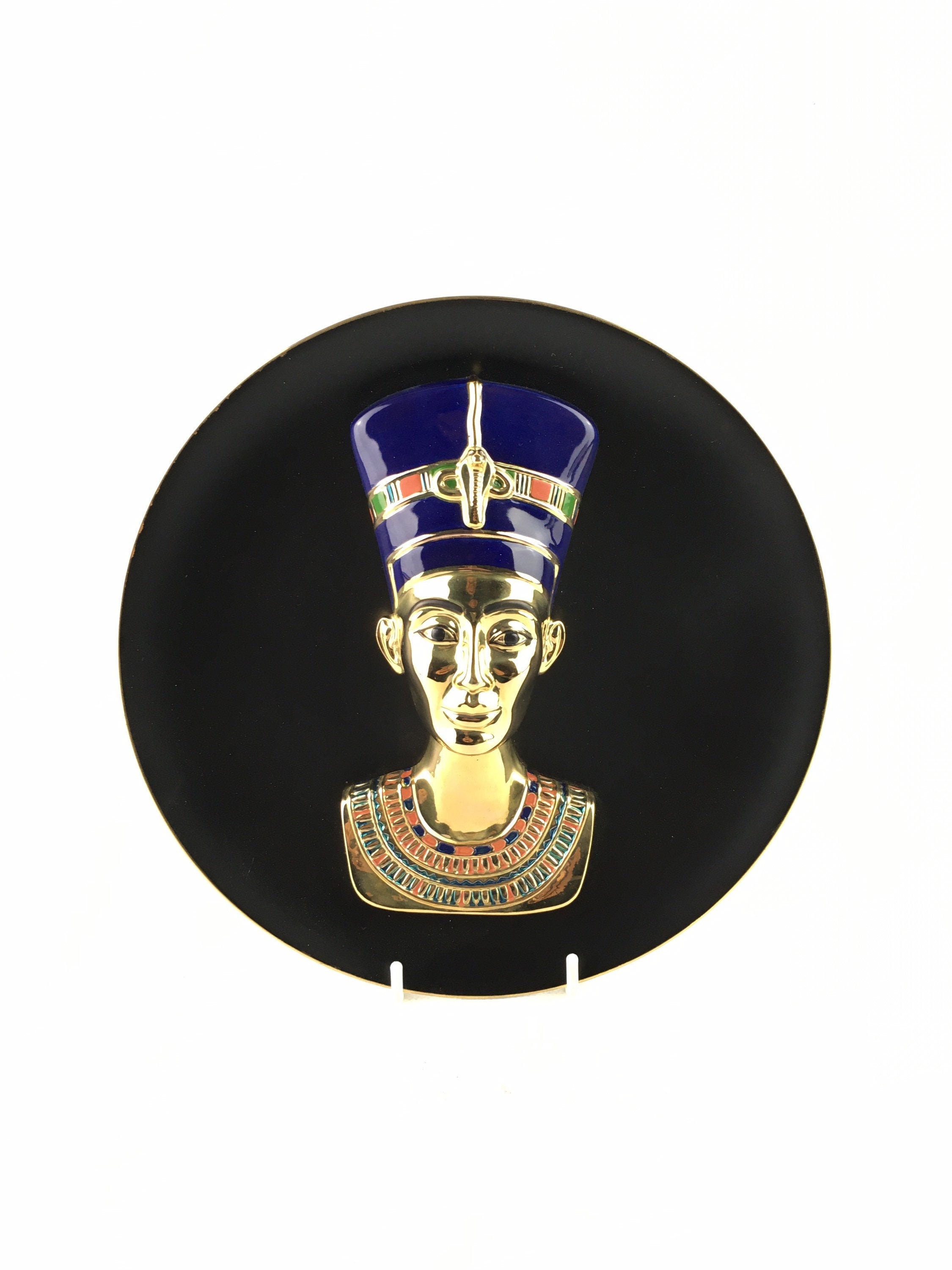 Nefertiti Porcelain Plate: 22K Gold Egyptian Decor - Etsy Canada