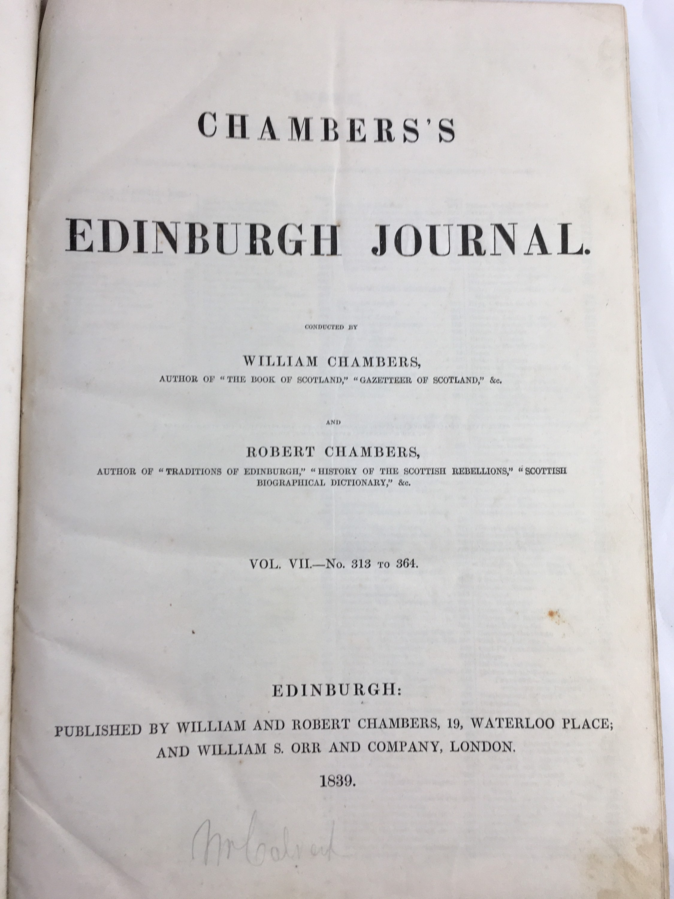 Antique raro Chambers Edinburgh journal Vol V11 Antique Etsy