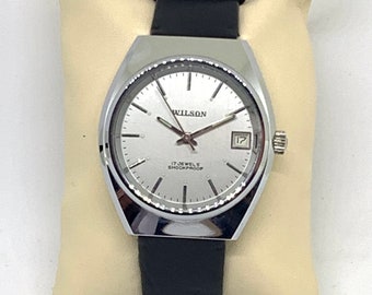 Vintage Wilson Automatic Watch: 1970s Mechanical Mens Watch