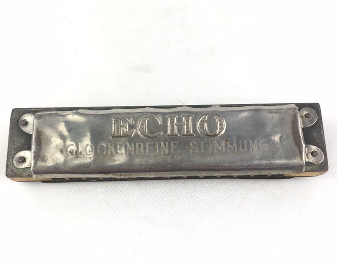 Rare Hohner Echo, Glockenreine Stimmung, Vintage Harmonica, Key C