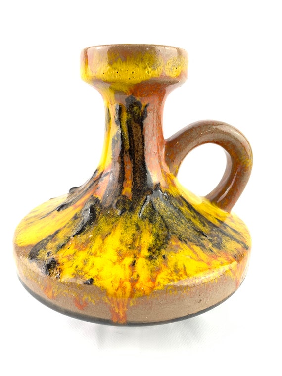 Mid Century Fat Lava Vase: West German Studio Pottery, 1960s - Etsy