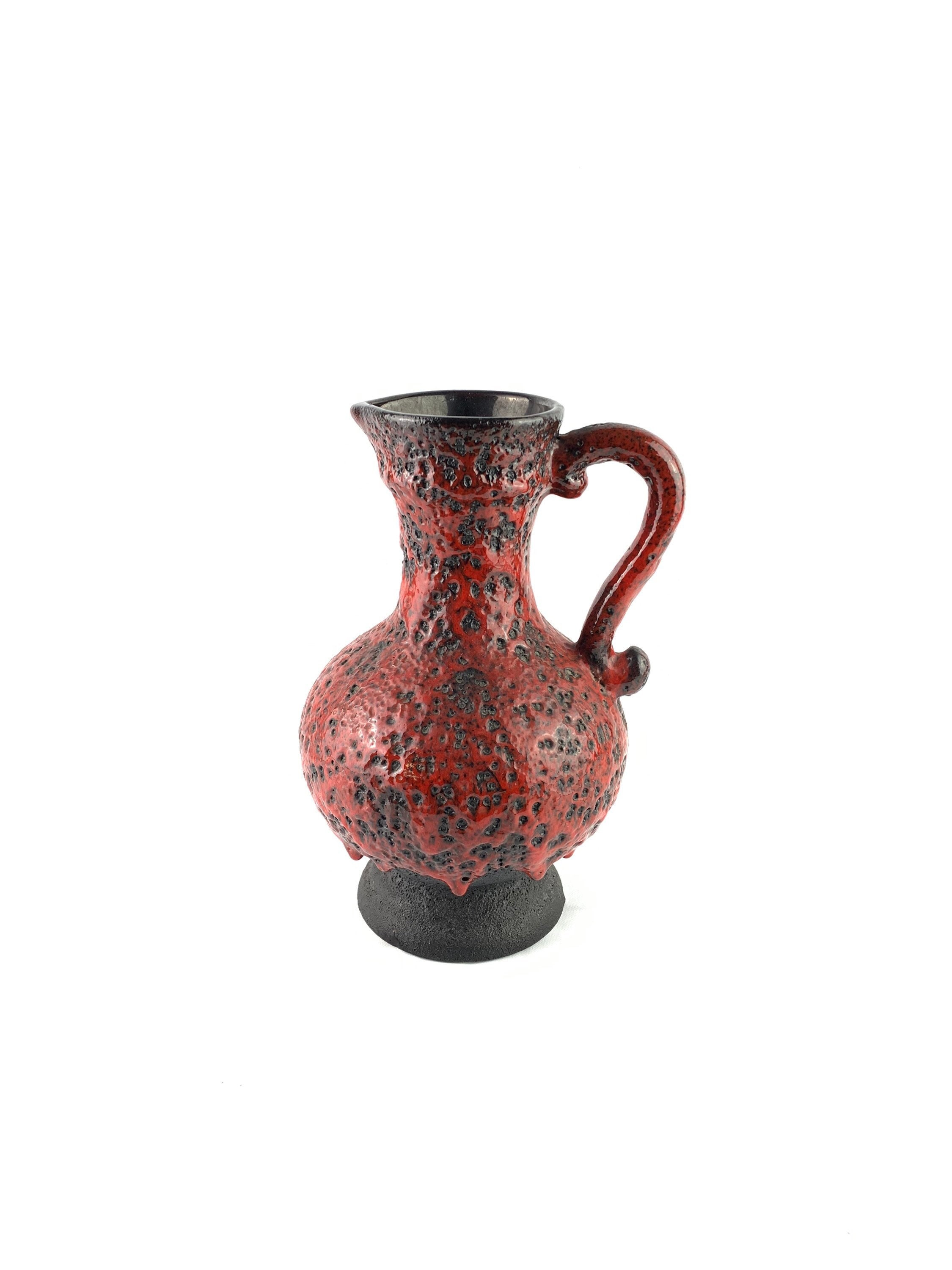 西ドイツ製 ヴィンテージ Jopeko 陶器の花瓶 Fat Lava 花器 一輪挿し