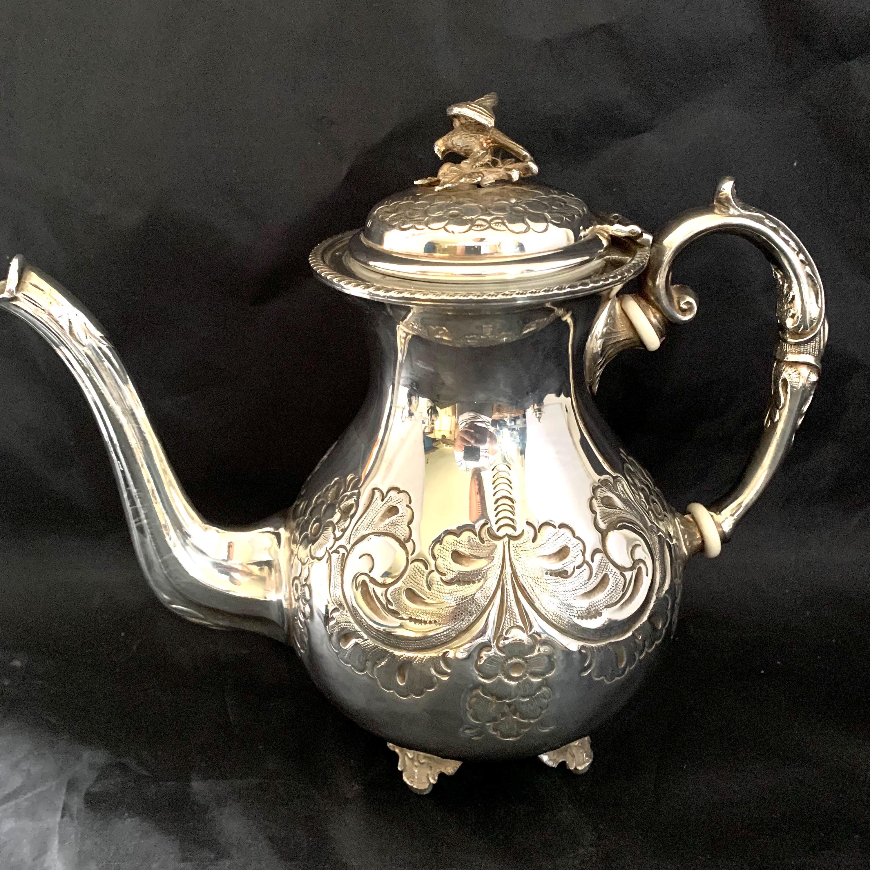 Victorian Silver Plated Tea Set: John Turton Sheffield, Hand