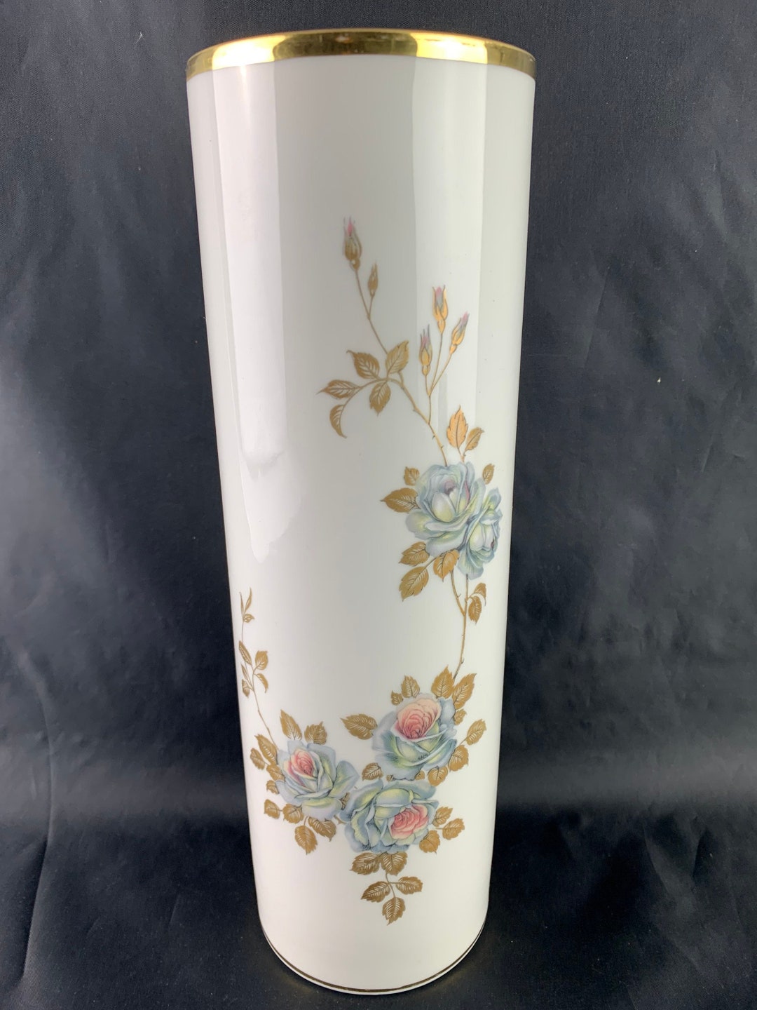 Bavarian Porcelain, Floral Vase, Alboth and Kaiser, Romance Vase, Bavarian Vase, Porcelain Vase