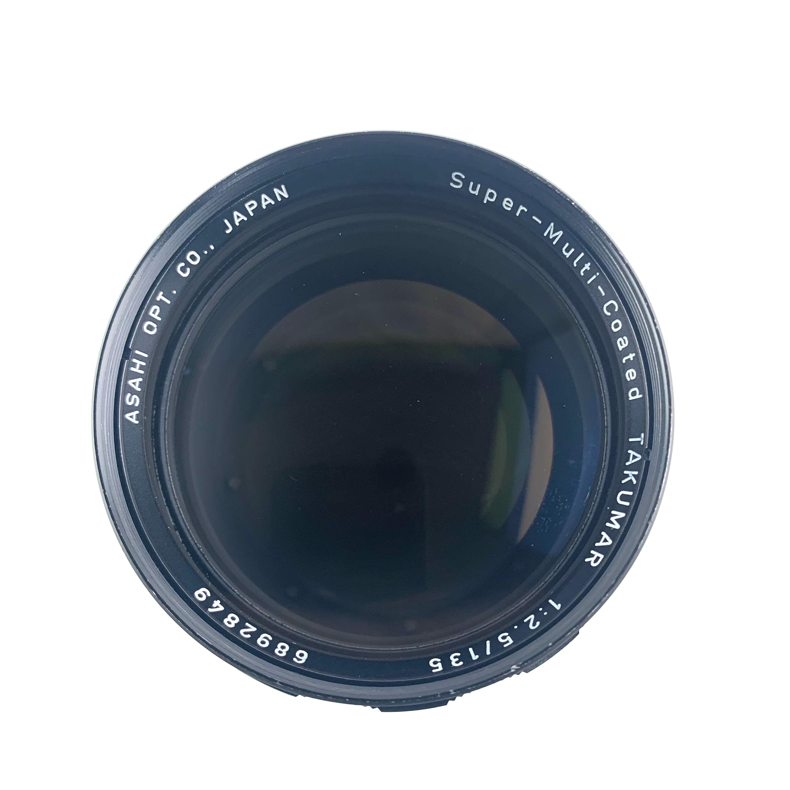 Super Takumar 2.5/135 mm ビンテージレンズ: 6枚構成の日本仕様 M42