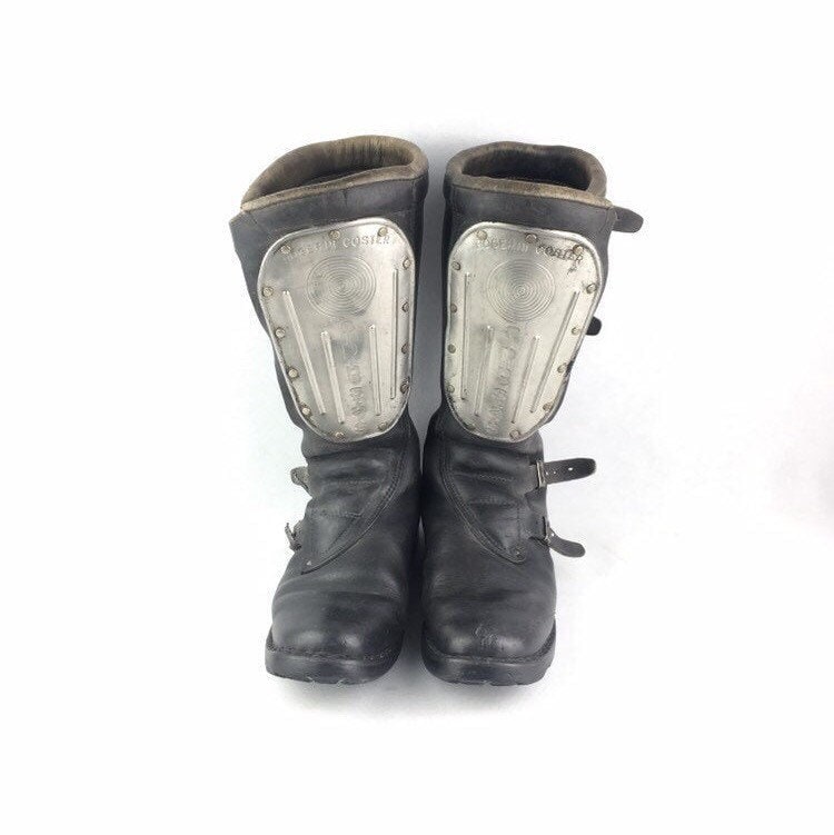 Bikers boots Vintage Roger De Coster Motor cross boots Alpine Stars 1970 s boots Leather boots Bike gear Motorcycle boots