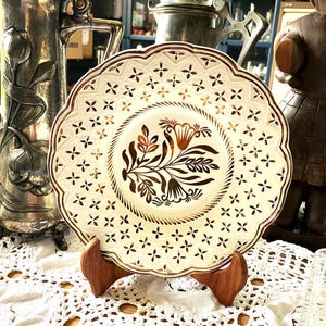 Vintage Wedgwood Plate: English Porcelain with Gilded Floral Design