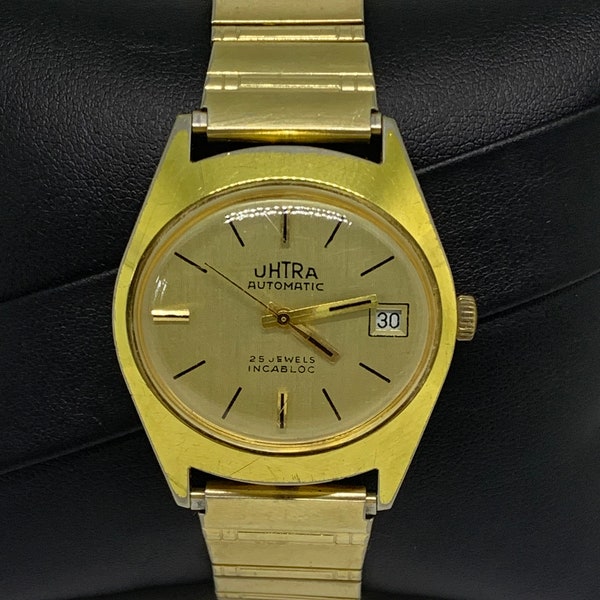 Vintage watch, Uhtra automatic watch, 25 jewels, German watch, Gents watch, 70's watch, mechanical Watch, jewellery, watches, wrist watches