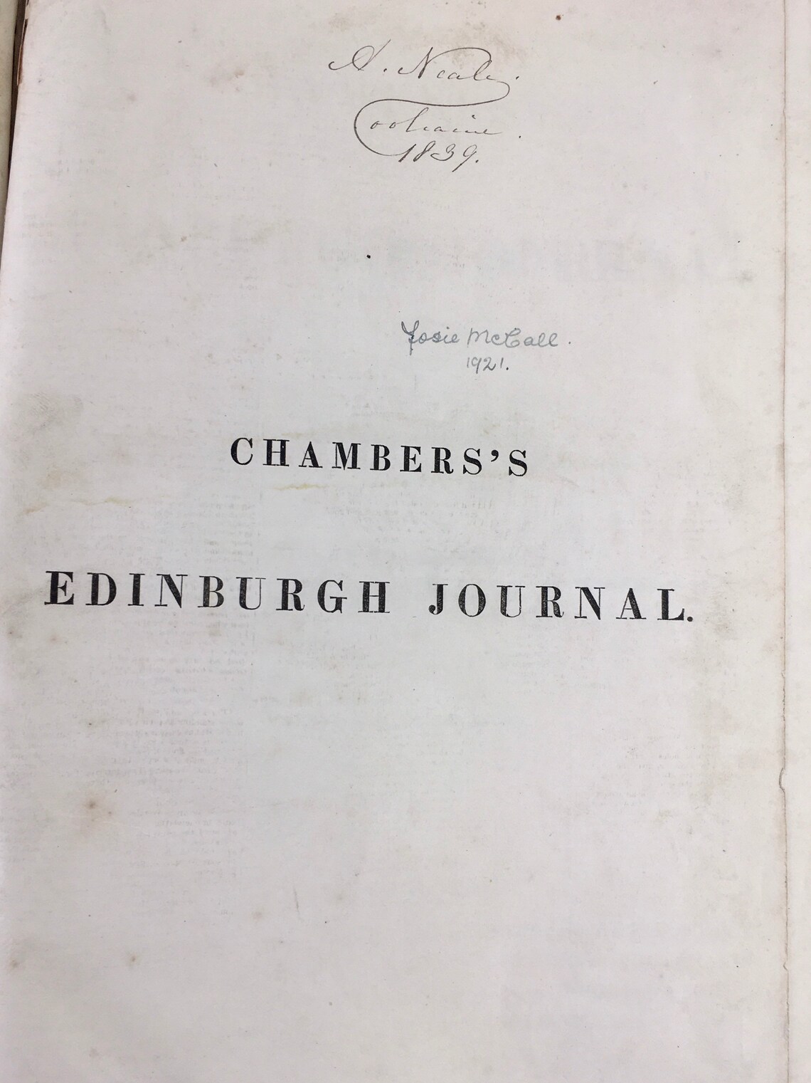 Rare antique Chambers Edinburgh journal 1838 Vol V1 Antique Etsy