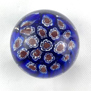 Millefiori paperweight, crystal paperweight, mid century crystal, art glass, vintage crystal, home and living, Office, Paperweights