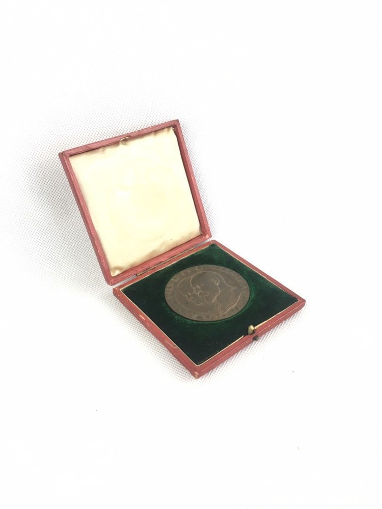 エドワード7世とアレクサンドラ王妃戴冠式メダル、1902年、オリジナル