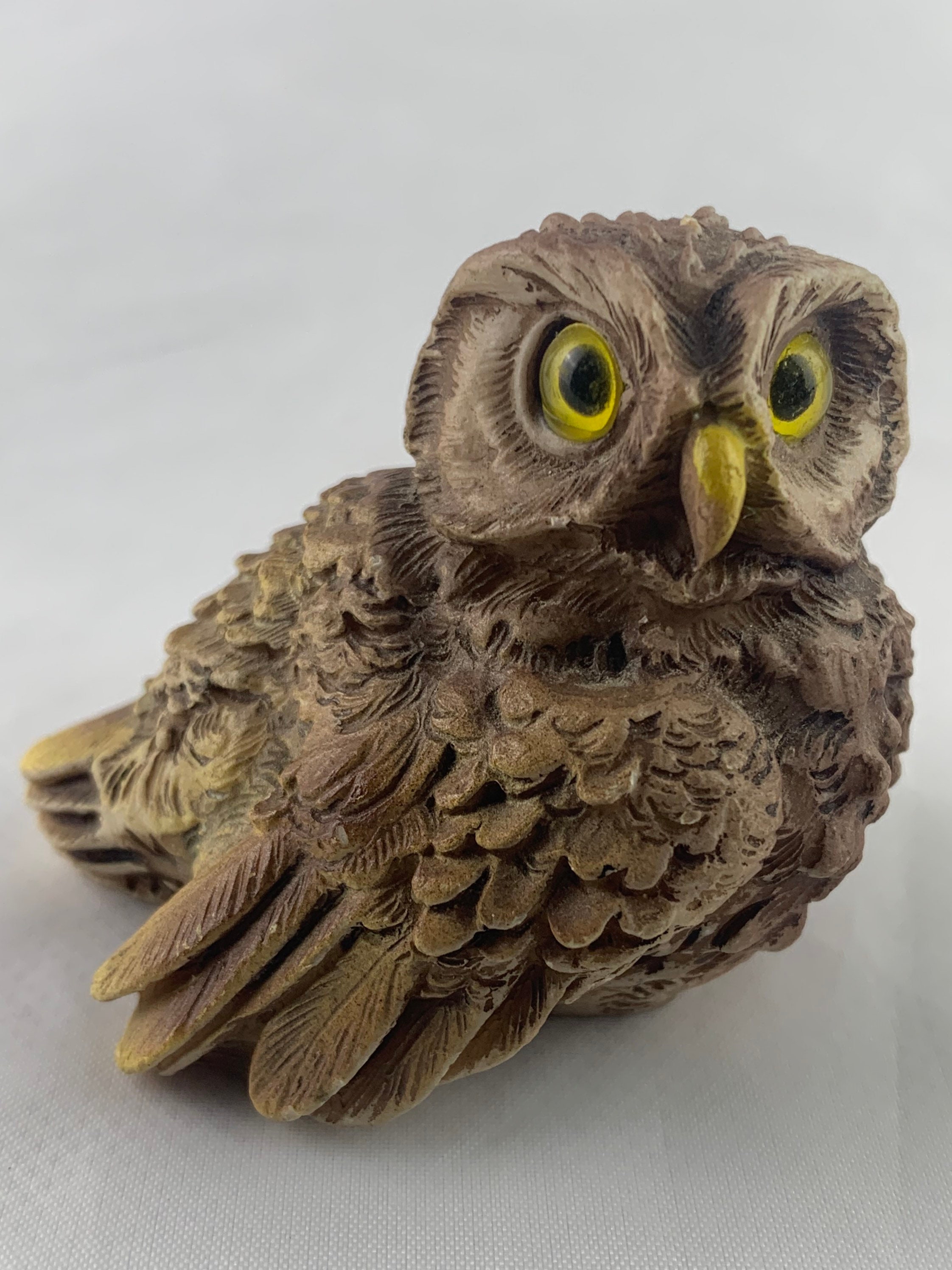 Cerriniのフクロウの置物：イタリア製ヴィンテージ樹脂製鳥 - Etsy 日本