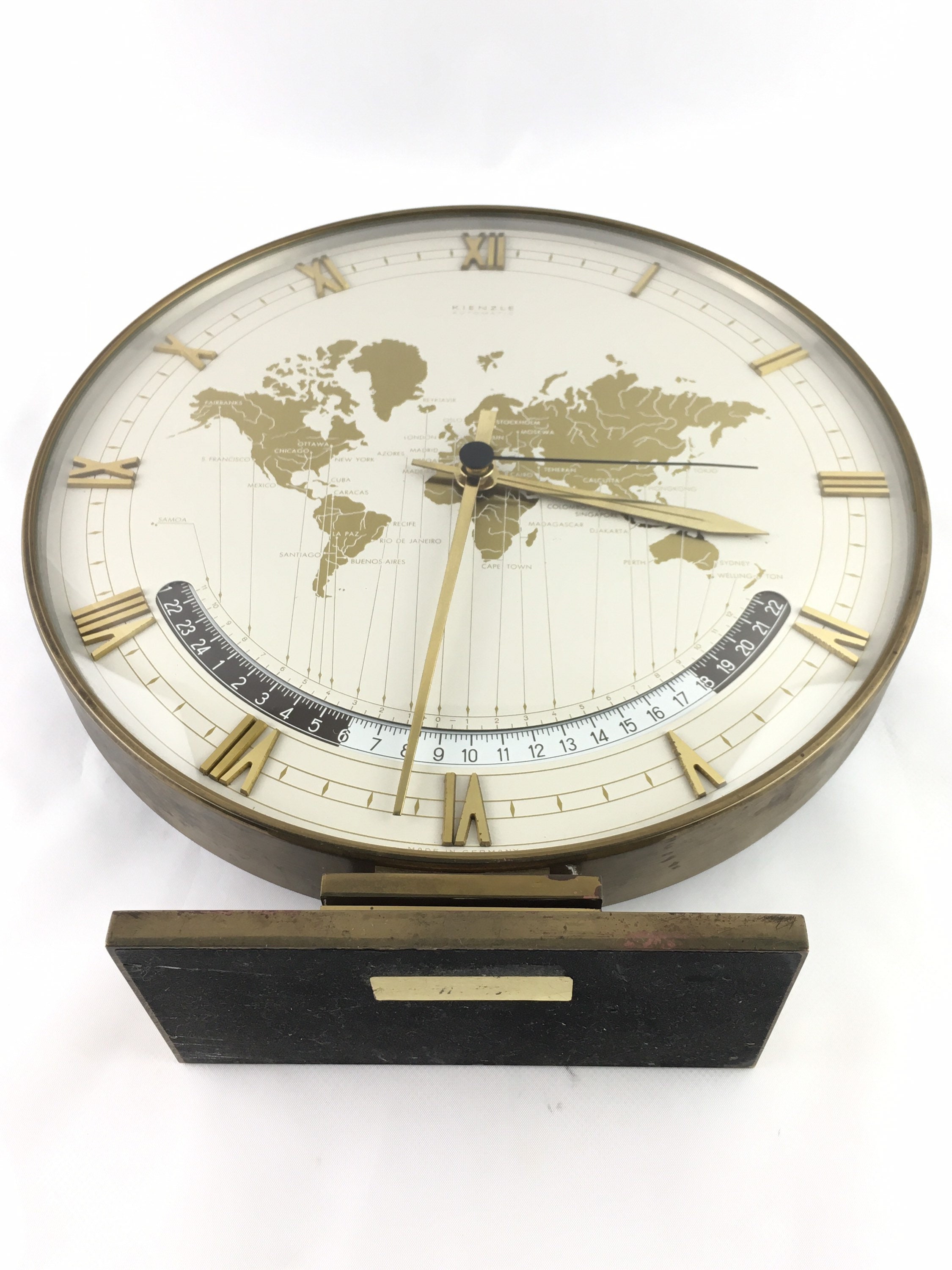 Kienzle World Clock: Mid-century German Desk Clock - Etsy