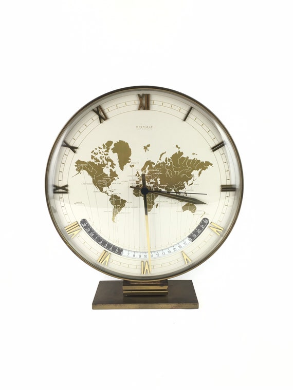 Kienzle World Clock: Mid-century German Desk Clock - Etsy
