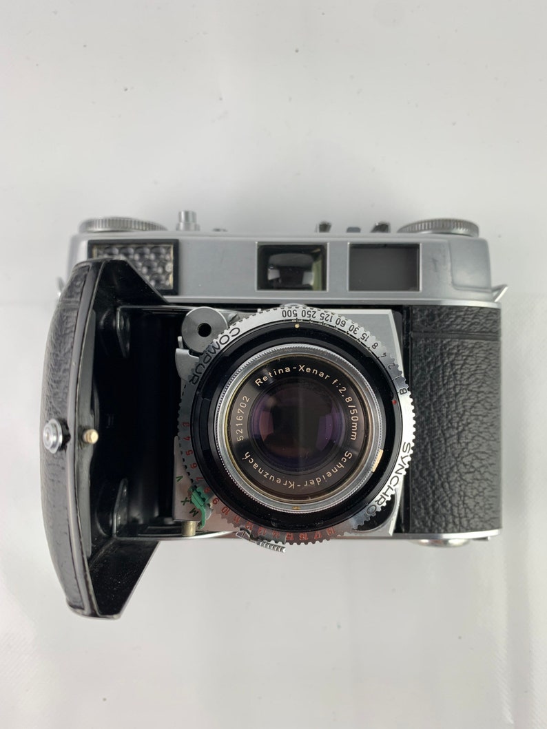 Kodak Retina 1 B, appareil photo vintage, appareil photo argentique, appareil photo allemand, appareil photo 35 mm, appareil photo des années 50, appareil photo à viseur, appareil photo à collectionner, Photographie image 5