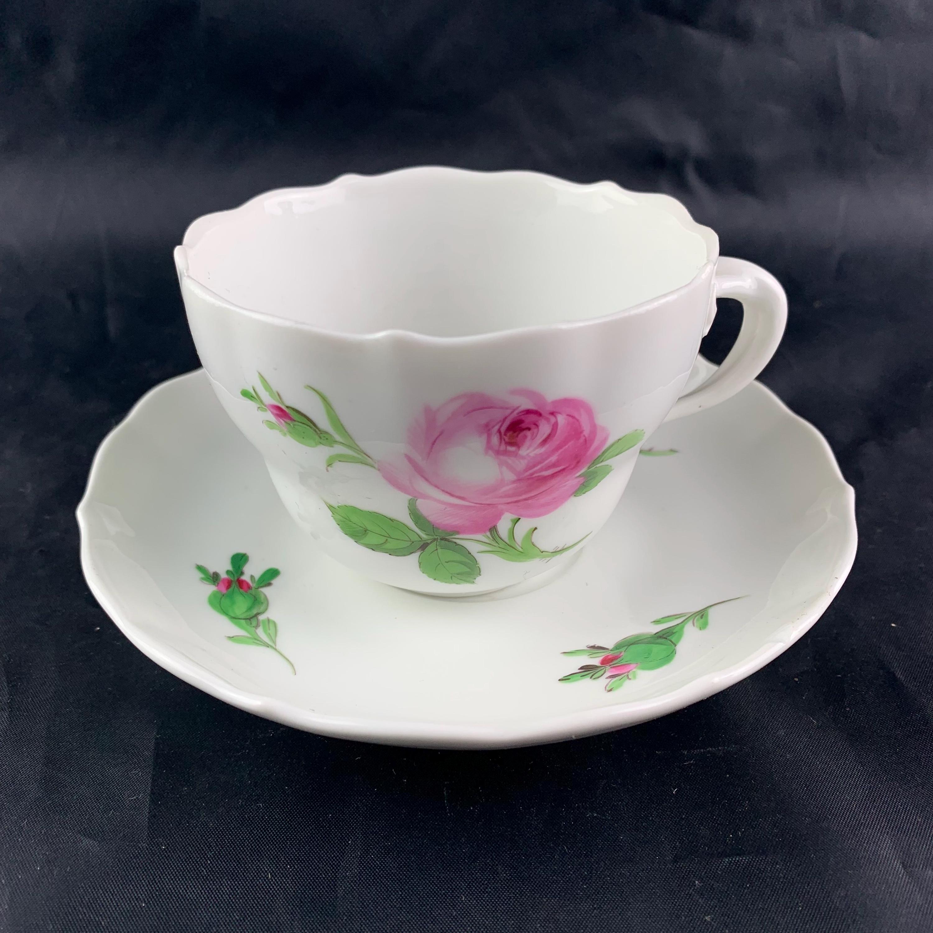 新品・未使用、一級品　マイセン三つ花（ピンクローズ）　20.0Φcmデザート皿 一級品 マイセン三つ花（ピンクローズ） 20.0Φcmデザート皿 楽天市場