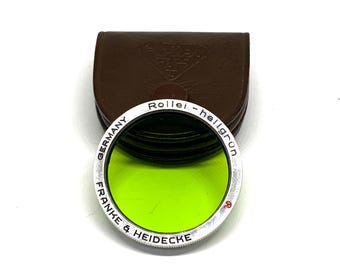 Filtro Vintage Rollei Hellgrun, Bahía 1, Hecho en Alemania