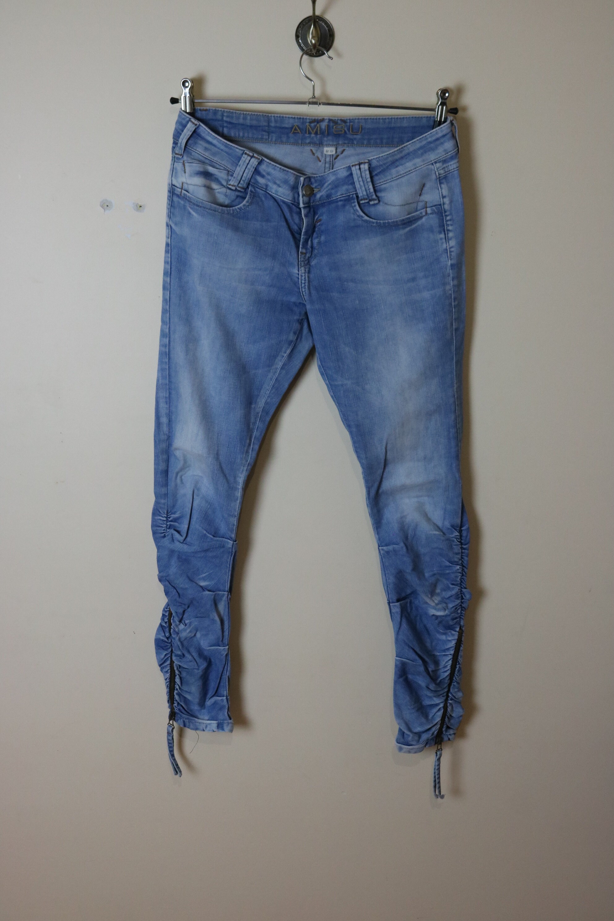 AMISU retro blue original vintage jeans rare nice fashion | Etsy