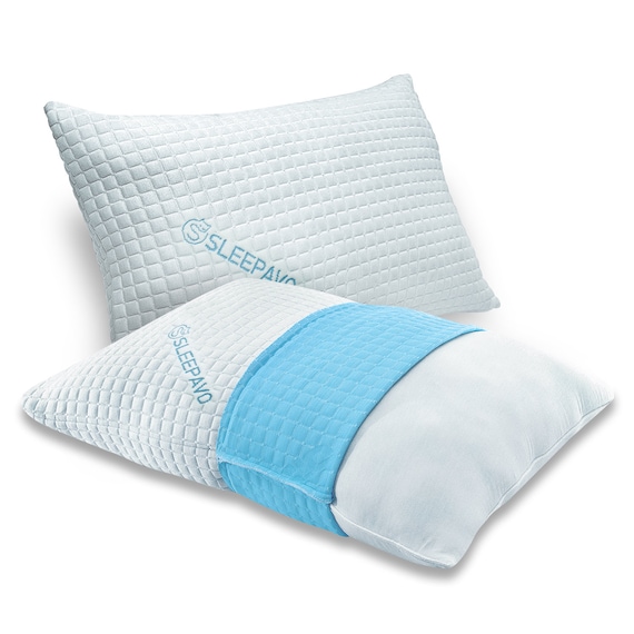 Bed Pillows Standard Size Set of 2, Cooling and Supportive Full Pillow 2 Pack  for Side and Back Sleepers, Down Alternative Hotel Collection Sleeping  Pillows , 20 x 30 Inches 