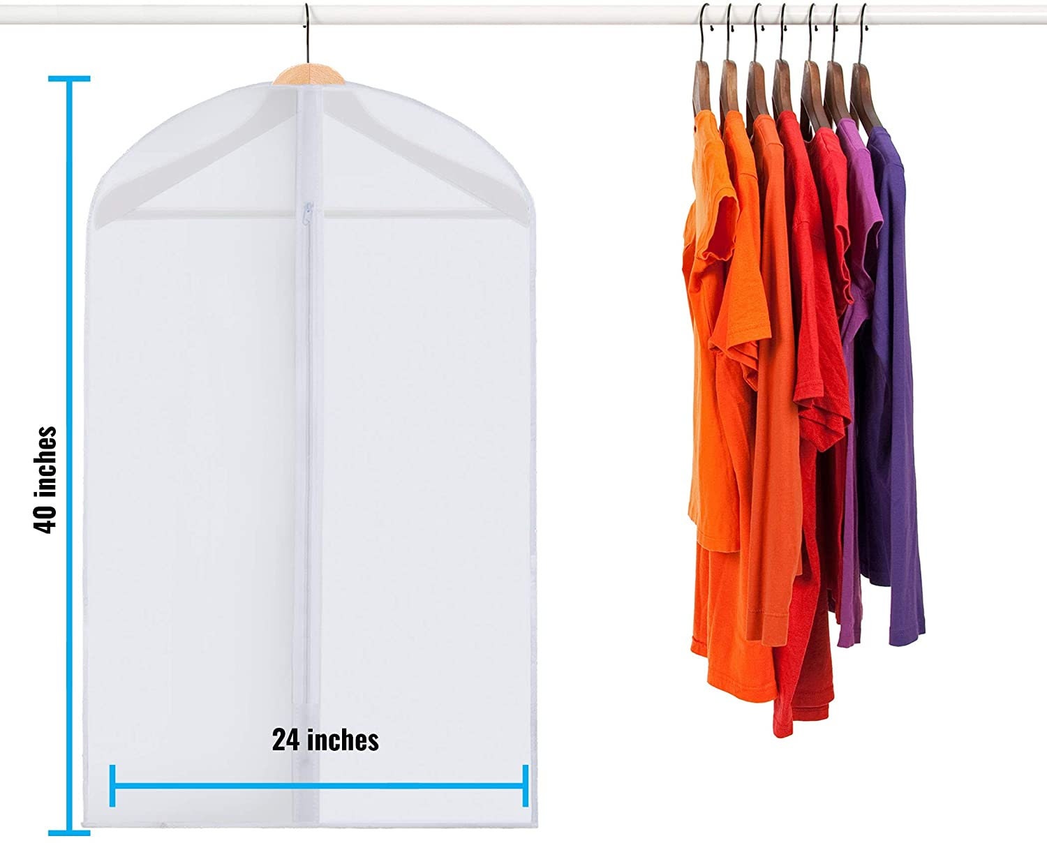 10 Pack Clear Plastic Hanging Garment Bags for Clothes Storage Etsy