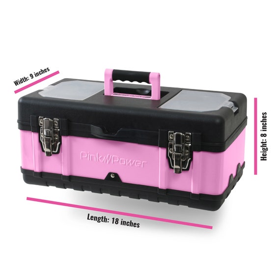 Pink Power Caja de herramientas rosa para mujer Caja de