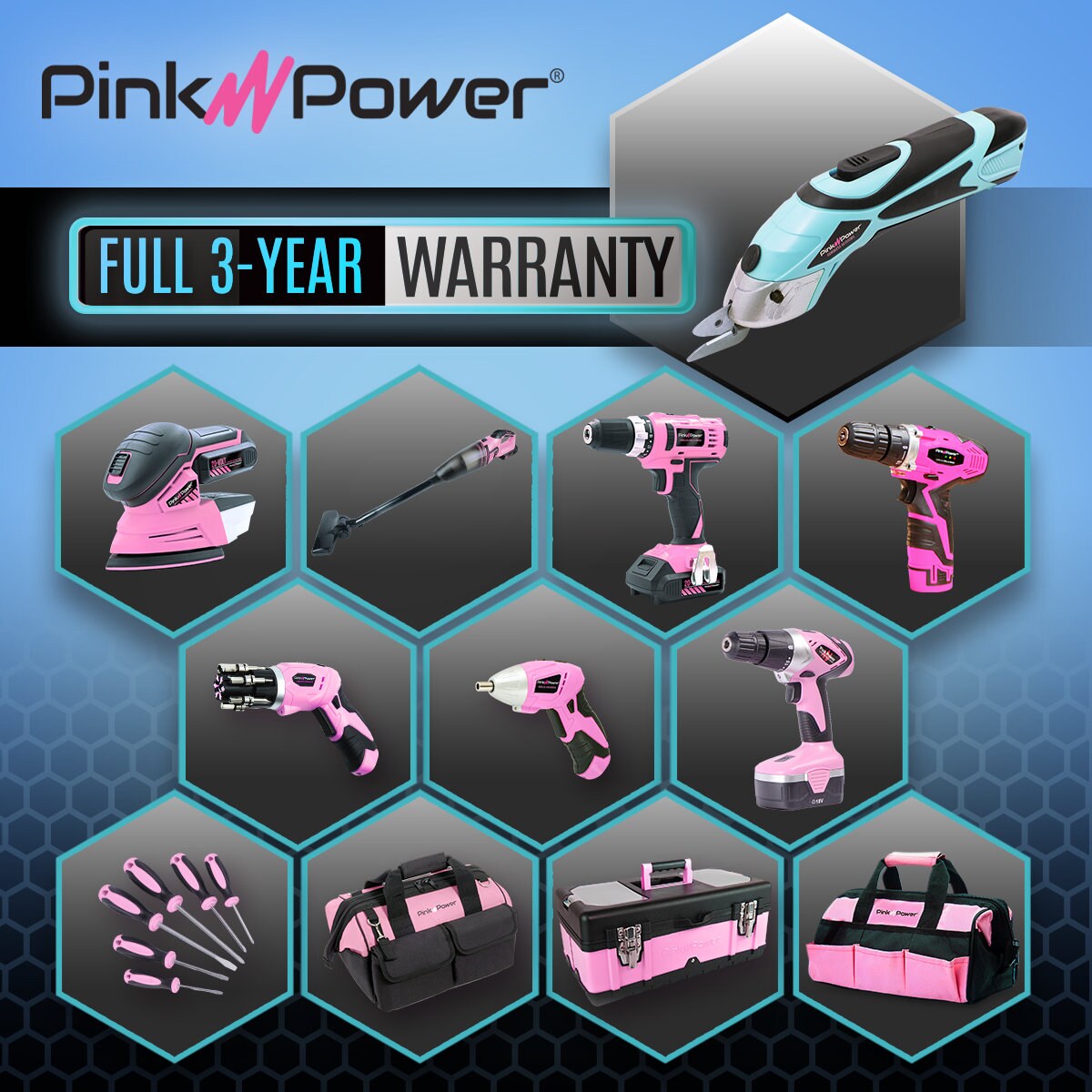 Pink Power Tijeras eléctricas de tela para manualidades, costura, cartón,  alfombra y álbumes de recortes, herramienta de corte profesional  resistente