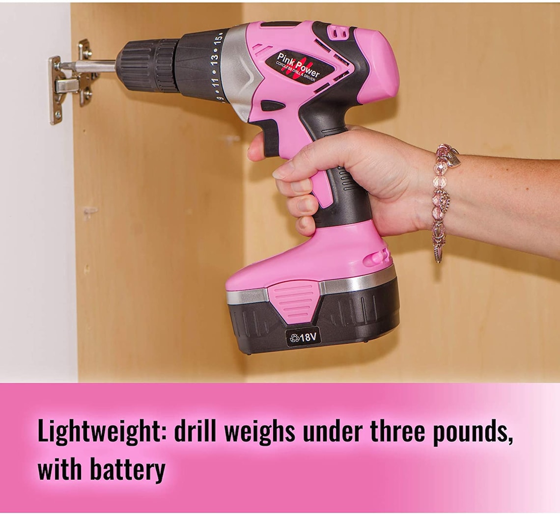 Pink Power 18V Cordless Drill and 3.6V Electric Screwdriver Etsy