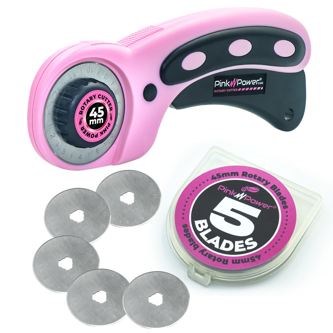 Pink Power Fabric Rotary Cutter Set for Sewing, Quilting, Crafting, and  Scrapbooking Sewing Rotary Cutter for Fabric & Leather 