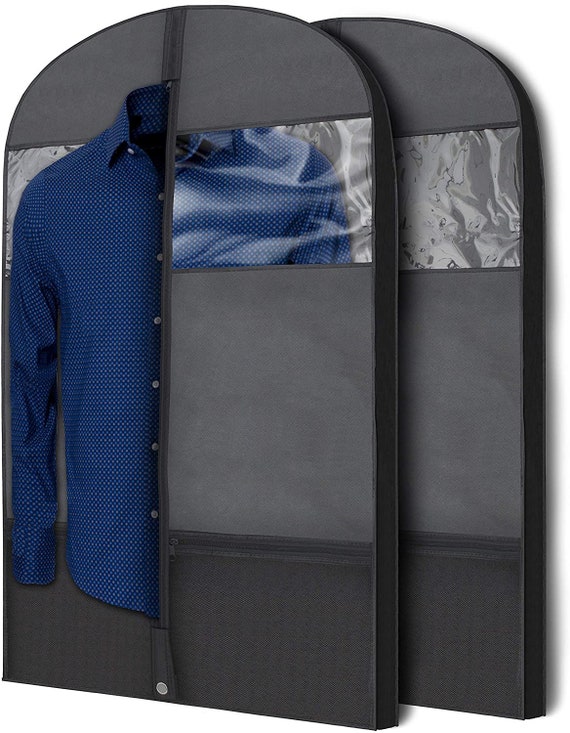 Men's Black Suit Garment Bag for Travel and Storage