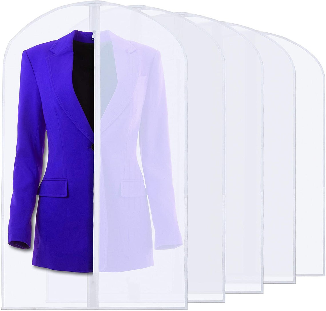 Translucent Plastic Hanging Garment Bags for Clothes Storage Etsy