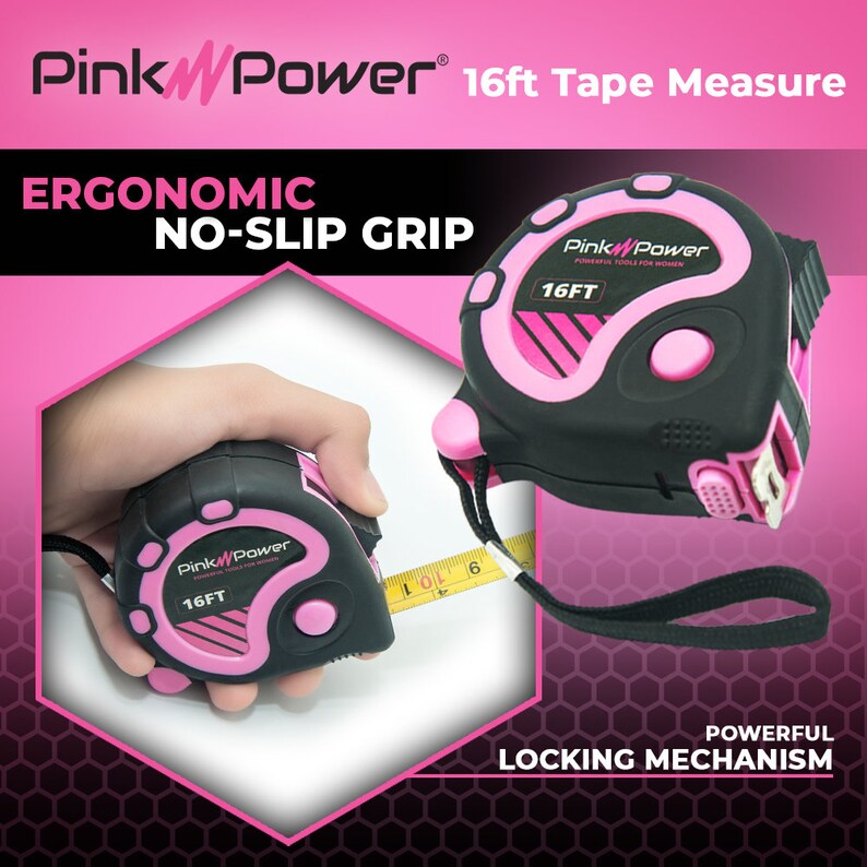 Pink Power 16ft Pink Tape Measure Pink Measuring Tape Etsy