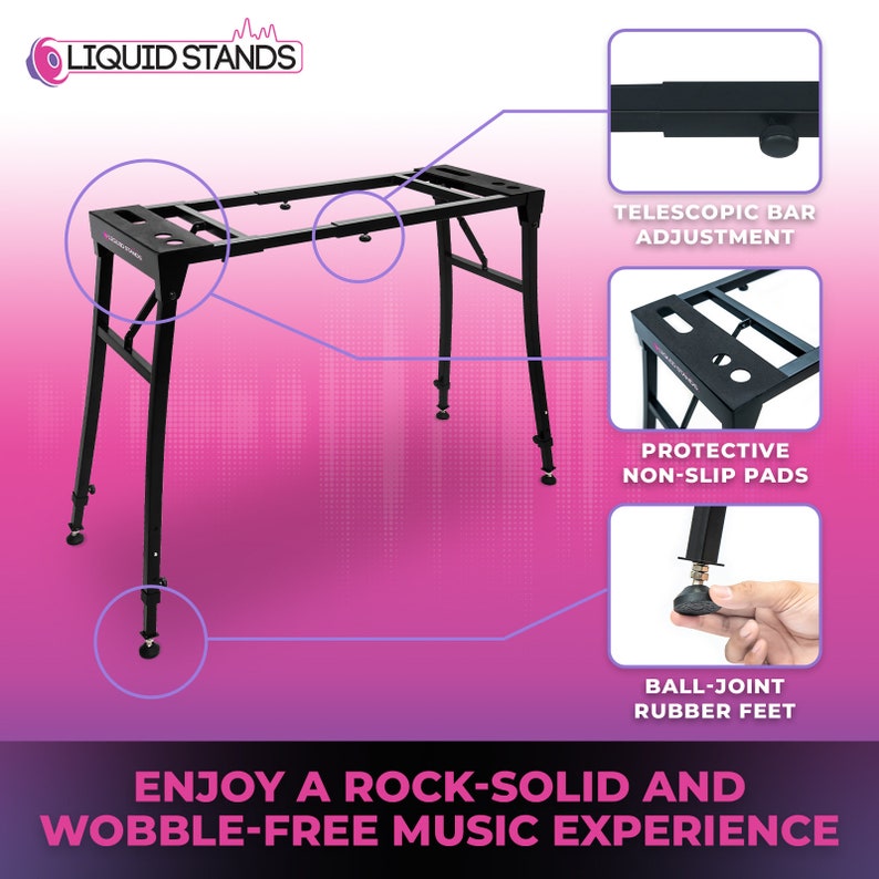 Liquid Stands Collapsible Piano Keyboard Stand Adjustable Etsy