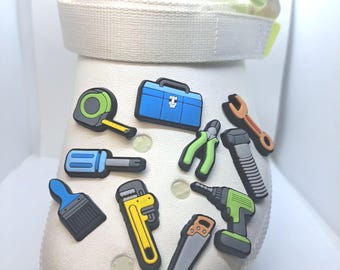 Tool Shoe Charm Set, 10 Pcs. Fathers Day, Dad, Grandpa