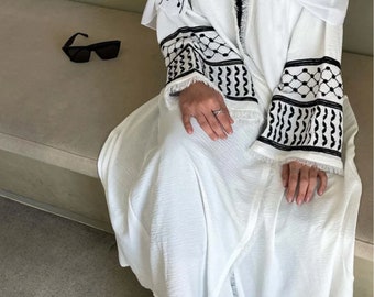 Abaya femme, robe musulmane modeste, vêtements de la Palestine islamique, robe de l'Aïd, robe du ramadan, abaya ouverte, robe caftan, robe nuisette abaya, robe islamique